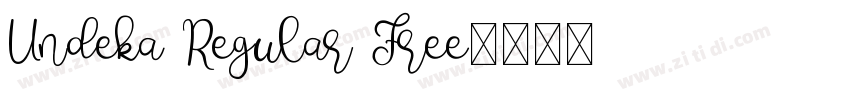 Undeka Regular Free字体转换